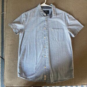 Farrell Short Sleeve Button-Down Shirt Light Blue M